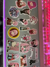 Pegatinas de Anime Darling in the Fanxx Zero Two 02 para ordenador portátil, equipaje, Maleta de motocicleta, monopatín, pegatinas de PVC, 50 Uds.