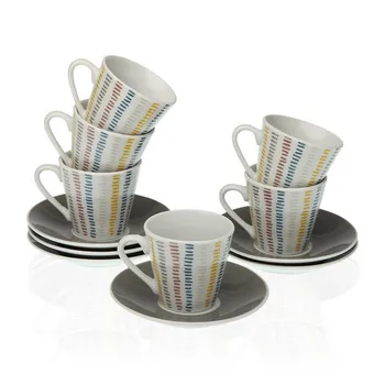 

Piece Coffee Cup Set Corduroy Porcelain (12 Pieces)