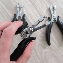 Alicates metálicos en forma de U para microanillos, utensilios para extensiones de cabello humano, 4mm, 1 ud.