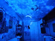 Night-Light Projector Rotation Ocean Star Sky Kids Gift 6-Colors for 360-Degree