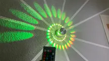 LED Wall Light-Effect Lobby Remote-Controller Spiral-Hole Home-Decoration Colorful RGB