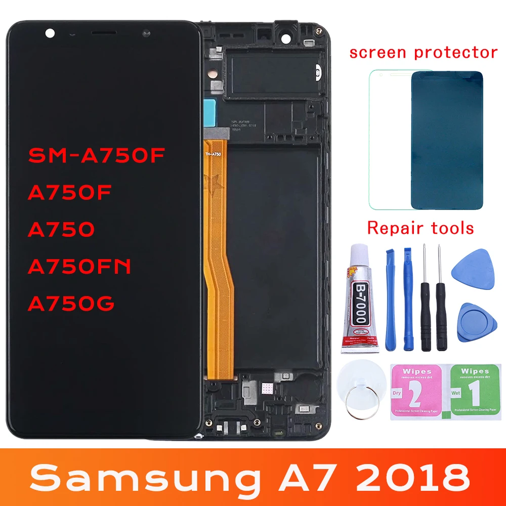 ЖК дисплей с сенсорным экраном и дигитайзером в сборе для Samsung Galaxy A7 2018 A750 A750F SM A750FN