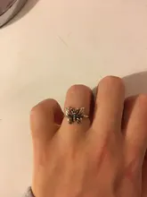 Foxanry-anillos de mariposa de Plata de Ley 925 para mujer, joyería fina Vintage Punk, accesorios para fiesta de cumpleaños, regalos