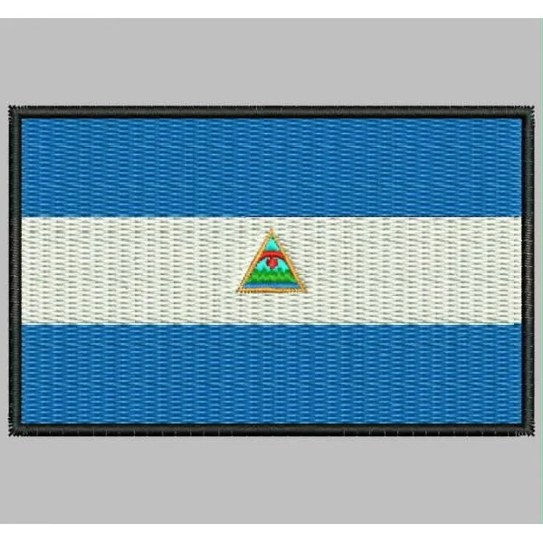 Bandera NICARAGUA para mascarilla parche bordado Iron patch toppa ricamata gestickter brode |