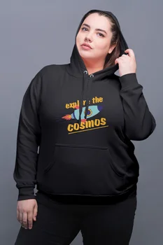 

Angemiel Wear Cosmos Black Women Hooded Sweatshirt