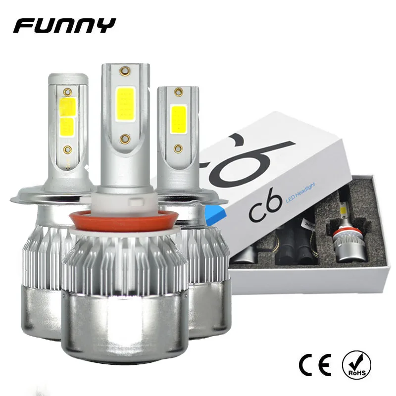 

2pcs Car Headlight Bulbs LED H1 H3 H4 H7 H8 H11 HB3 HB4 Auto S2 Bulb 8000LM 3000/4500/6500/8000K 36W 9~36V Car Lights Universal