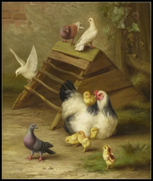 Farmyard цыплята Коллекция-счетный Набор для вышивания крестиком-Сделай Сам Рукоделие рукоделие вышивка 14 карат Наборы для вышивания крестиком DMC цвет - Цвет: 220w x 260h