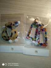 Pendientes de acetato acrílico con Clip para mujer, aretes bohemios grandes, Clips circulares de lujo para las orejas, accesorios de joyería, 2019