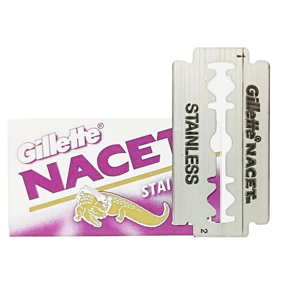 Gilette Nacet Double Edge Safety Razor One Blade Barber Shaving Razor  Blades Face Care Shaver For Men Hair Shave Cassettes Beard - Straight  Razors - AliExpress