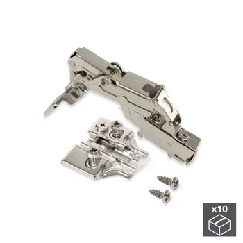 

Lot of 10 hinges supercodo X91 Emuca opening 165 ° with soft closing and supplements Euro regulation eccentric
