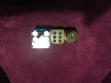 Casino Dice 19mm Numbers Clear Translucent 5pcs of with Razor-Edges And Matching Serial