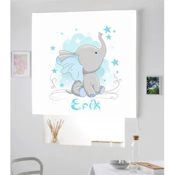 

Blind Iroa Digital Customizable Elephant Erick! ROLLER BLINDS TRANSLUCENT PERSONALIZED WITH NAME! (100X170)