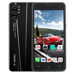 Smartphone note 10 +, avec écran numérique de 5.0 pouces, caméra haute définition, Quad core solide, 512 mo + 4 go 