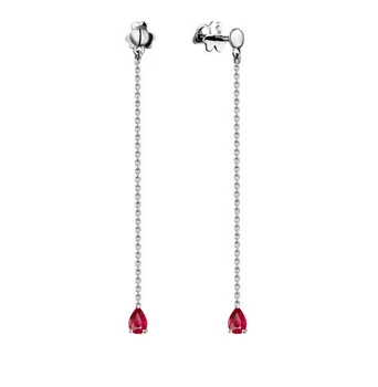 

Silver earrings with rubies sunlight sample 925 test