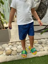 Zapatillas de dinosaurios y sandía para niños y niñas, zapatos de playa de verano, pantuflas suaves para interiores