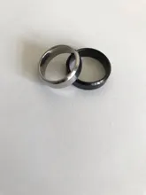 Anillo de acero inoxidable de 6mm para hombre y mujer, sortijas de dedo Color oro, joyería de boda, regalo