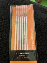 Juego de pinceles de punta fina, set de 6 pinceles #0, #00, #000 con pelo de nailon, para dibujo artístico