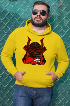 

Angemiel Wear Samurai Dog Yellow Men 'S Hooded Sweatshirt