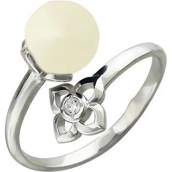 

Esthete ring flower with pearls, cubic zirconia