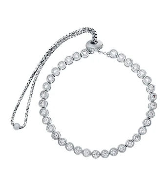

Silver Bracelet with zirconium and cubic zirconium sunlight sample 925 test