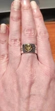 Anillo de plata de primera ley con forma de cara sonriente para mujer, sortija, plata esterlina, estilo tibetano, Vintage, gótico, dorado, gran oferta