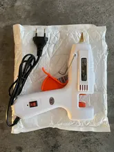Pistola de pegamento de fusión en caliente, 120W, 110V-240V, bricolaje, minipistola de pegamento adhesivo, herramientas de calor de reparación