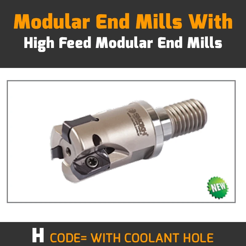 

MHT LN03 D20 M10 L30 Z03 H-WITH COOLANT HOLE Modular End Mills With Changeable Insert