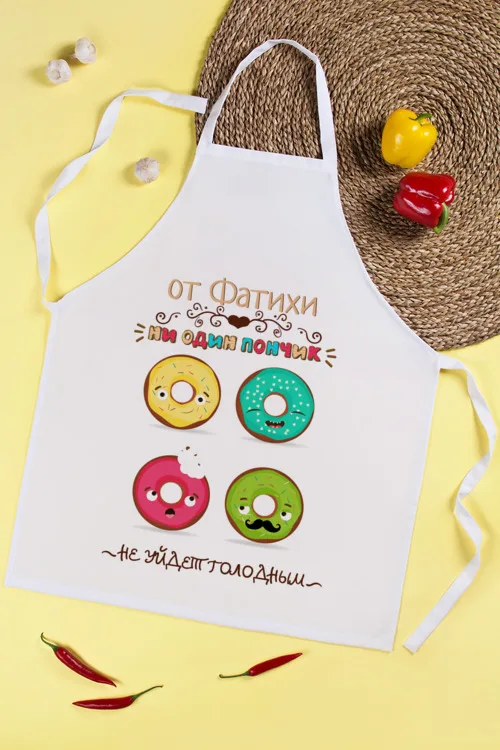 Фартук кухонный Шурмишур Фатиха &quotВеселые пончики&quot | Дом и сад
