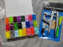 Juego de botones a presión de plástico T5 con alicate para sastre familiar, kit de herramientas, contenedores organizadores de costura de fácil sustitución de broches, DIY, por 360 uds.