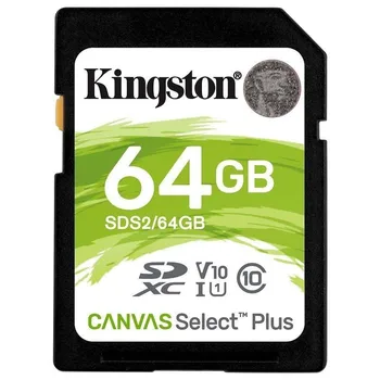 

Sd card xc kingston canvas select plus-64gb-class 10 - 100 mb/s