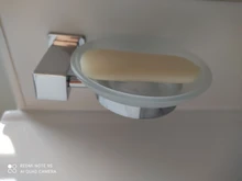 Jabonera de vidrio transparente, accesorio de baño, plato de jabón de baño, plato de vidrio mate, envío gratis, YT-7101