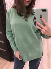 Sweater Pullovers Mock-Neck Beige Purple Winter Green 8-Colors High-Quality Women C-232