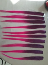 Alileader-extensiones de cabello con Clip para mujer, extensiones de cabello liso con degradado, de alta temperatura, 57 colores