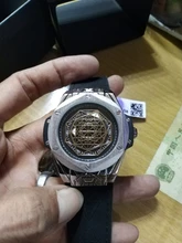 RUIMAS-Reloj de pulsera deportivo para hombre, de cuarzo, con correa de cuero, militar, resistente al agua, 533G