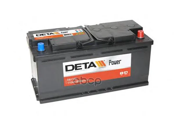 Аккумуляторная Батарея 110ah Deta Power 12 V 110 Ah 850 A Etn 0(R) B13 392x175x190mm 26.4kg DETA арт. DB1100
