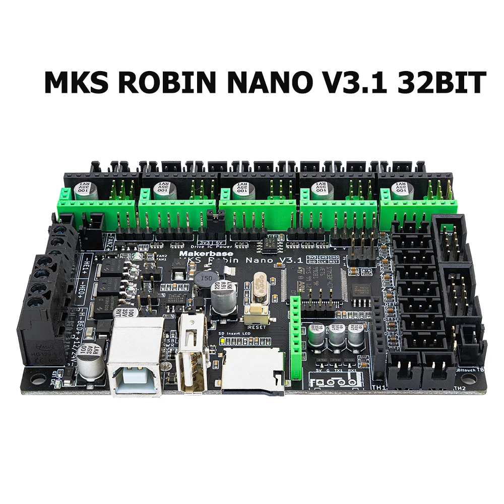 Yutrees MKS Robin Nano V3.1 32bit 168MHz Controller Motherboard TS35 Touch Screen Display WiFi Module Robin Board Fit UART3 Dual Z Axis