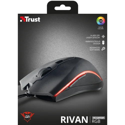 Игровая симметричная проводная мышь 21294 Trust GXT 177 до 14400 dpi 8 клавиш