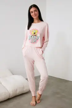 

Trendyol Sponge Bob Printed Knitted Pajamas Set THMAW21PT0230
