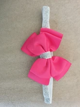 Cinta pequeña para bebé recién nacido, diadema con lazo de plata, cintas elásticas para el cabello, accesorios para el cabello, diademas para niña