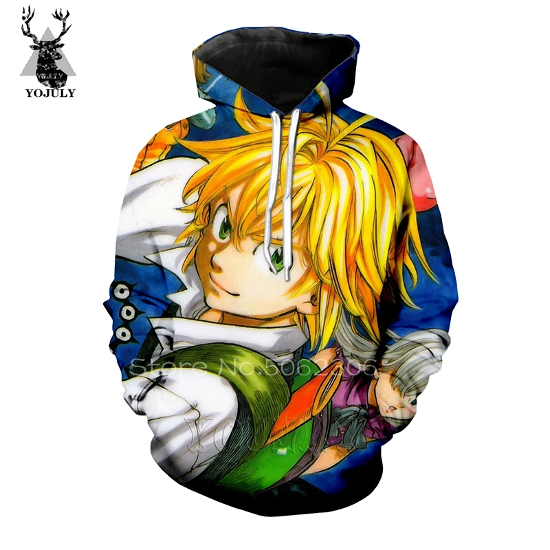 Nanatsu No Taizai hoodies lil peep autumn men's hoodie lil peep sweatshirt off white 3D Harajuku streetwear stranger things A21