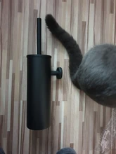 Toilet-Brush-Holder-Set Wall-Mounted Cleaning-Storage Bathroom Black 304-Stainless-Steel