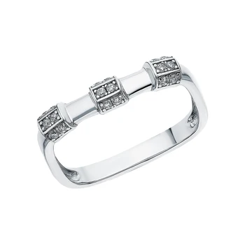 

Silver ring with cubic zirconia sunlight sample 925