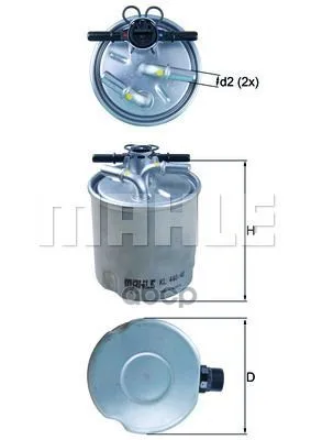 Фильтр Топливный Nissan Qashqai/X-Trail/Renault Koleos 2.0d 07- Mahle/Knecht Kl44040 Mahle/Knecht арт. KL44040