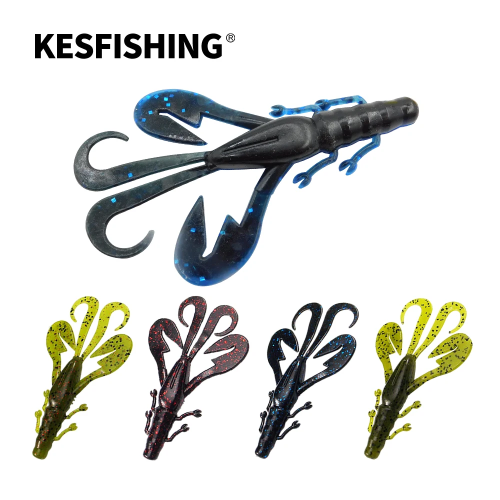 Set 10 Esche Morbide Da Pesca Stile Loach – 8 Cm / 2g – Bicolore – Per Acqua Dolce: Spigola, Trota, Panfish