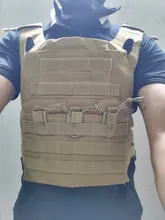 Chaleco táctico de caza militar, porta placa Molle, Airsoft, Paintball CS, protector para exteriores, ligero, 600D