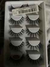 Pestañas postizas 3D, 5 pares, pelo de visón de imitación, pestañas de serie Wispies Fluffies naturales, largas y suaves, hechas a mano, pestañas negras sin crueldad