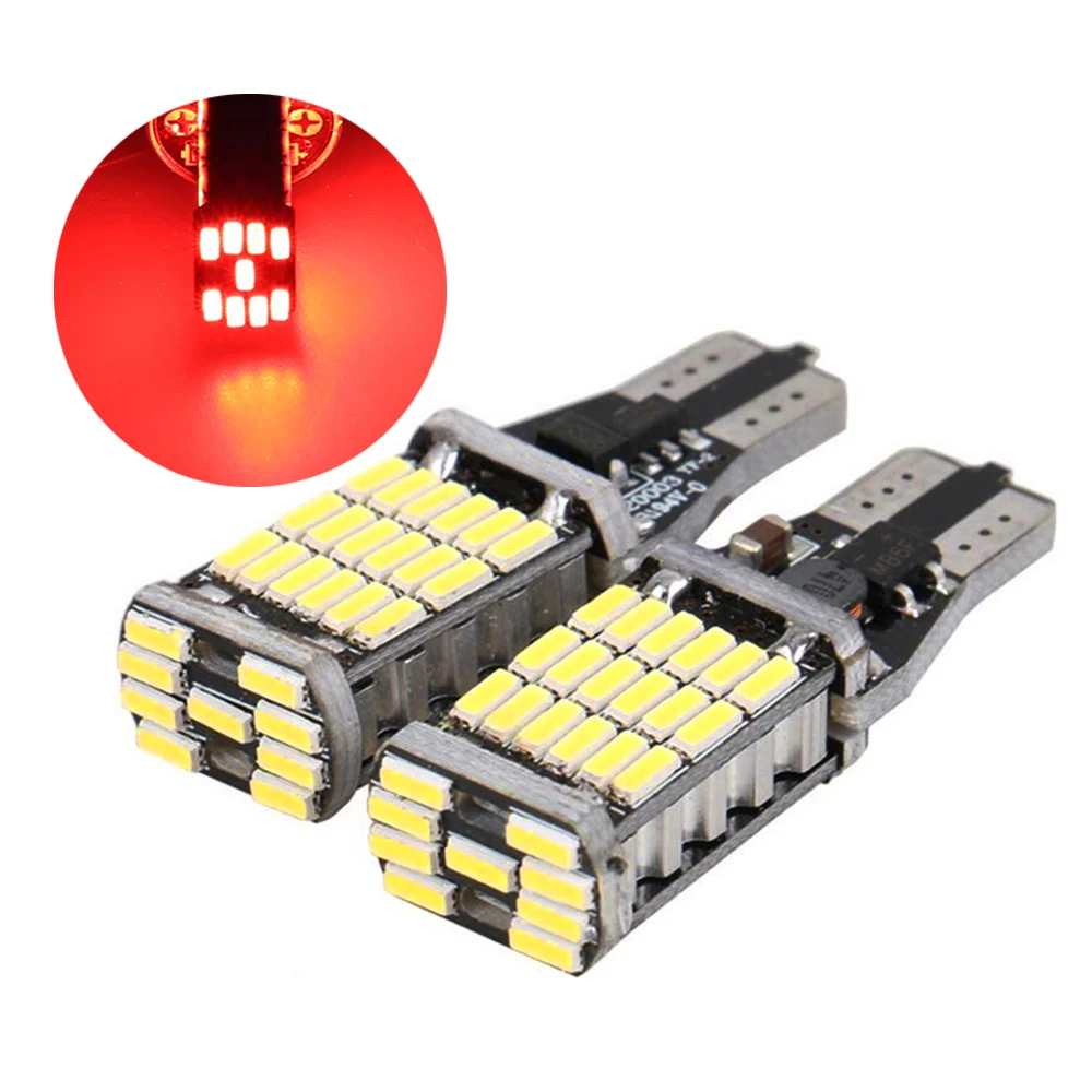 T15-4014-45SMD-White/желтый/красный автомобильный стоп-сигнал T15 4014 45smd декодирование обещающая подсветка задняя фара поворотные фары-2