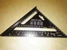 Regla triangular de aleación de aluminio de 7 pulgadas, regla métrica cuadrada para medir velocidad, herramientas para enmarcar medidores