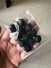 Bopoobo-mordedor de cuentas para bebé, silicona polígono, 14mm, ecológico, sin BPA, cadena de chupete para dentición de bebé, producto para bebé, 10 Uds.