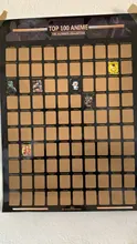 Decoración de la parte superior del hogar, póster de Anime rascador, lista de cubo de Anime, iconos artísticos prémium, gran regalo para los fanáticos del Anime, 100
